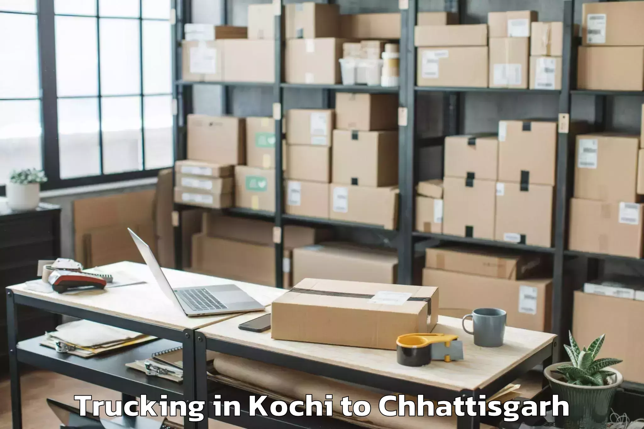 Quality Kochi to Abhilashi University Raipur Trucking